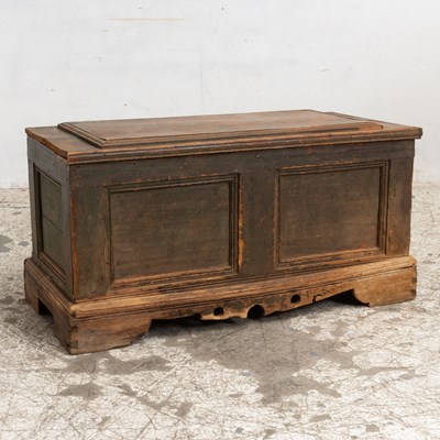 Lot 135 - Green Painted Yellow Pine Blanket Chest