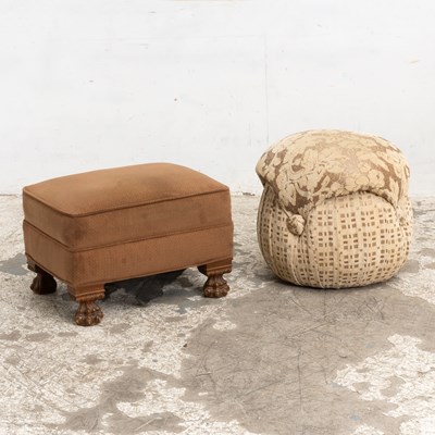 Lot 136 - Two Upholstered Ottomans