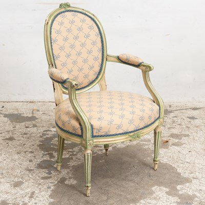 Lot 139 - Louis XVI Painted Fauteuil