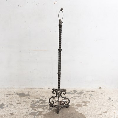 Lot 141 - Patinated Metal Floor Lamp