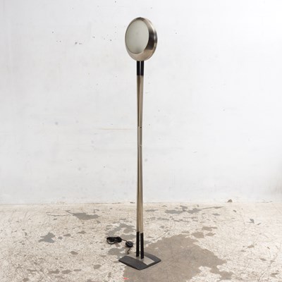 Lot 142 - Enameled and Chromed Metal Floor Lamp