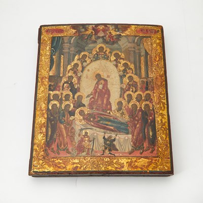 Lot 125 - Russian Icon of the Dormition of the Mother of God