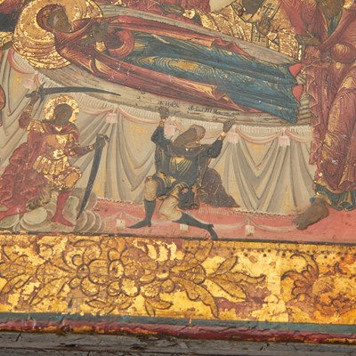 Lot 125 - Russian Icon of the Dormition of the Mother of God