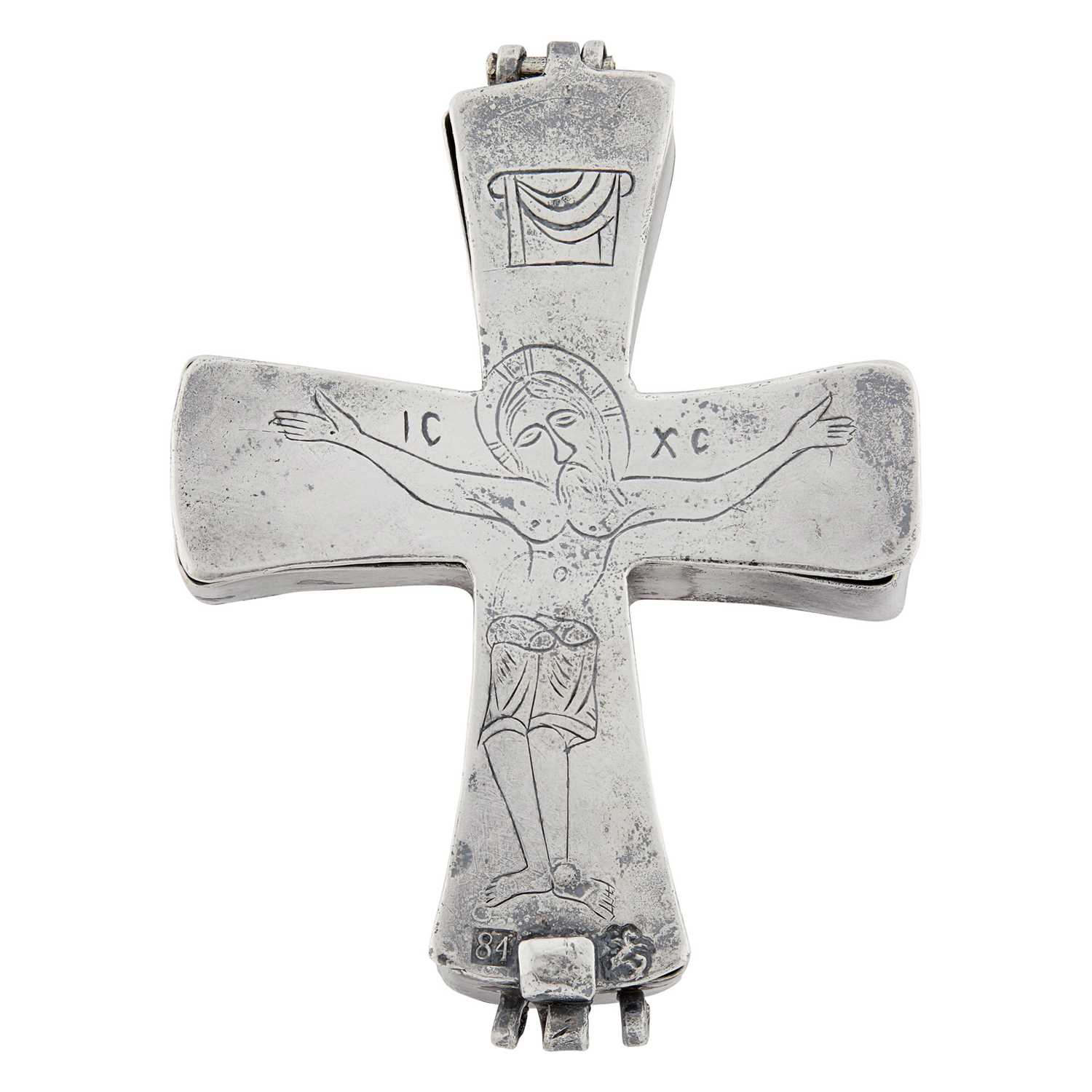 Lot 117 - Russian Silver Reliquary Cross