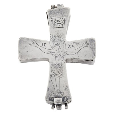 Lot 117 - Russian Silver Reliquary Cross