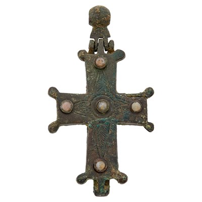 Lot 121 - Byzantine Bronze Encolpion Cross