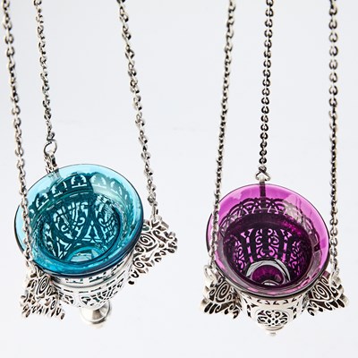 Lot 132 - Two Russian Silver Lampadas