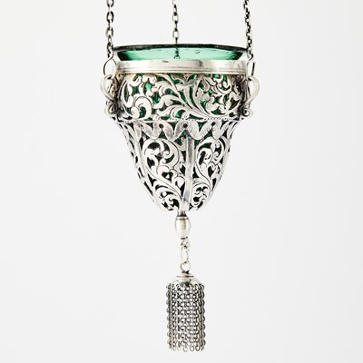 Lot 131 - Three Russian Silver Lampadas
