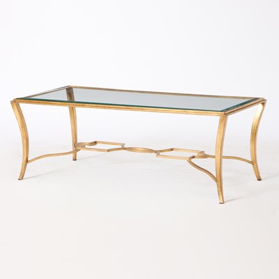 Lot 363 - Gilt-Iron and Glass Low Table