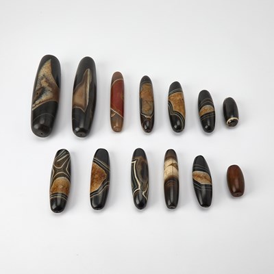 Lot 615 - A Group of Tibeto-Chinese 'Chung Dzi' Agate Beads