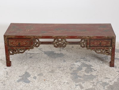 Lot 284 - Chinese Lacquer Two-Drawer Low Table