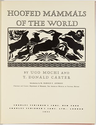 Lot 5 - An association copy of Mochi's beautifully illustrated work on hoofed mammals