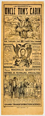 Lot 126 - Broadside for a performance of "Uncle Tom's Cabin"