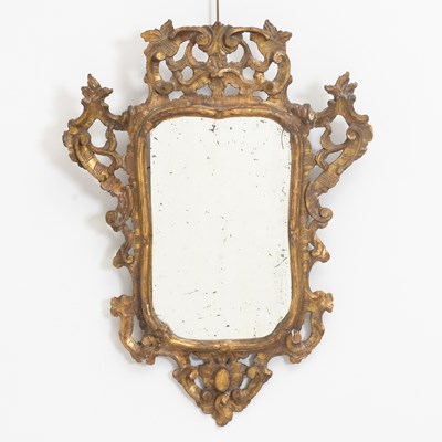 Lot 188 - Italian Carved Giltwood Mirror