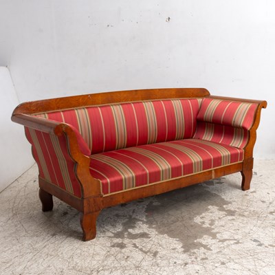 Lot 199 - Biedermeier Fruitwood Upholstered Sofa