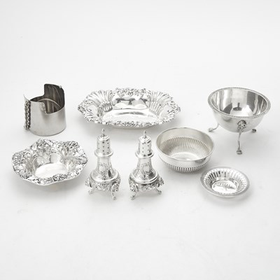 Lot 721 - Group of American and Continental Sterling Silver and Silver-Plated Table Articles