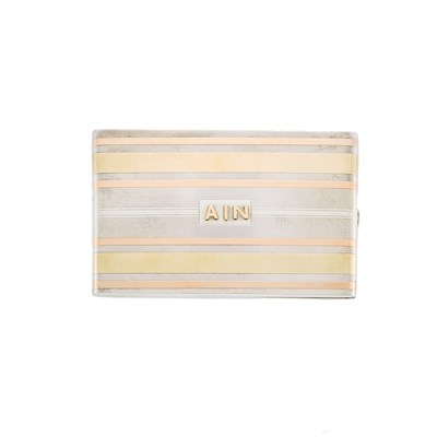 Lot 2202 - Napier Silver and Two-Color Gold Cigarette Case