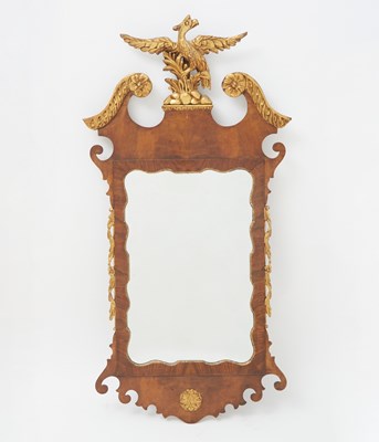 Lot 191 - George II Style Parcel-Gilt Walnut Mirror