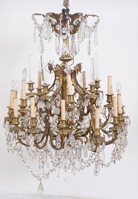 Lot 203 - Napoleon III Gilt-Bronze and Cut Glass Chandelier