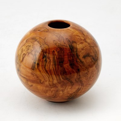 Lot 201 - Matt Moulthrop Turned Red Maple Burl Globe