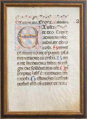 Lot 206 - Illuminated Antiphonal Leaf