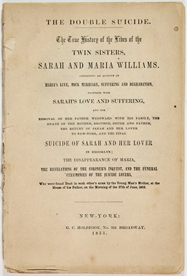 Lot 338 - A salacious tale set in Brooklyn about two twin sisters, published in 1855
