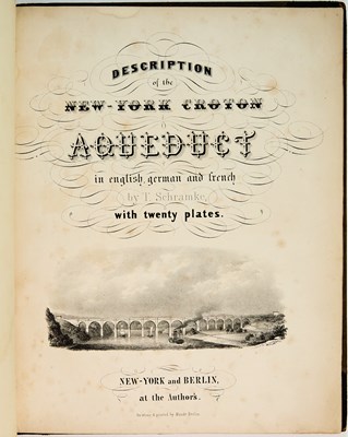 Lot 202 - A scarce work on the Croton Aqueduct with map and many plates