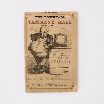 Lot 317 - A rare pamphlet on Tammany Hall, with an iconic Thomas Nast cartoon of Boss Tweed