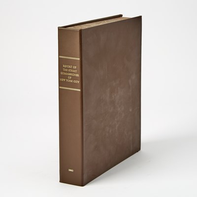 Lot 314 - Two NYC Street Commissioner reports from 1863, specially bound for Mayor Godfrey Gunther
