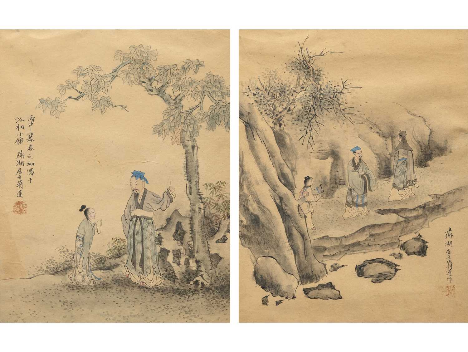 Lot 95 - Two Chinese Paintings, After Jiang Lian
