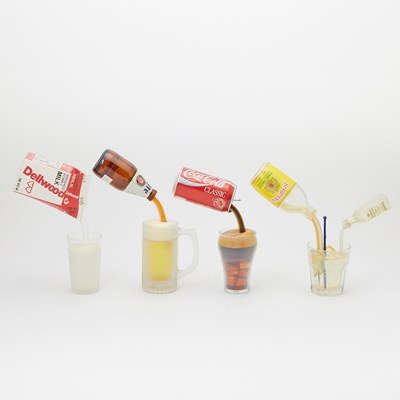 Lot 59 - Group of Four Geoffrey Rose Frozen Moments Resin Drinks