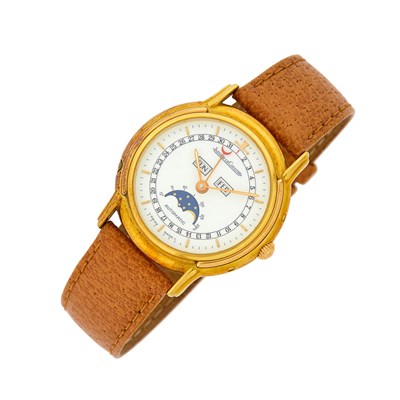 Lot 141 - Jaeger LeCoultre Gold Triple Calendar Moonphase 'Odysseus no. 0213' Wristwatch, Ref. 170.7.84