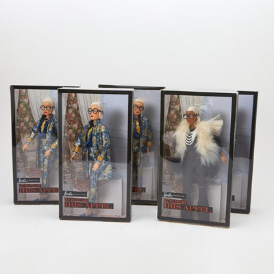 Lot 8 - Group of Five Styled By Iris Apfel Barbies