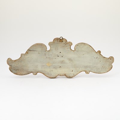 Lot 1 - Rococo Style Painted and Parcel-Gilt Wood 'APFEL' Sign