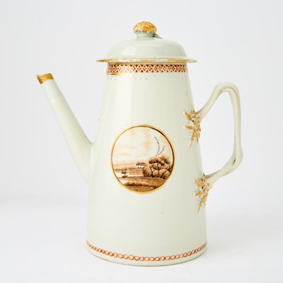 Lot 99 - Chinese Export Porcelain Coffee Pot and Cover