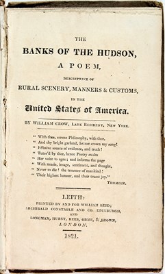 Lot 309 - An 1821 poem devoted to the Hudson