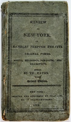 Lot 308 - A rare series of poems about New York City, published in 1814