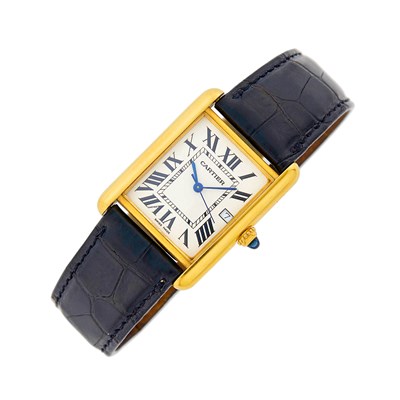 Lot 105 - Cartier Gold 'Tank Louis' Wristwatch, Ref. 2441