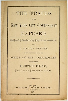 Lot 305 - Two pamphlets on corruption in New York City's government