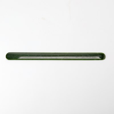 Lot 435 - A Chinese Spinach Jade Hu Tablet