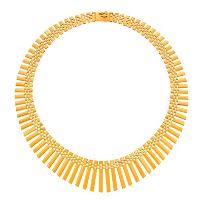 Lot 2056 - Gold Fringe Necklace