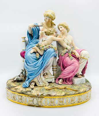 Lot 1196 - Meissen Porcelain Figural Group: Cupid Punished