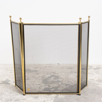 Lot 241 - Brass and Mesh Fire Screen