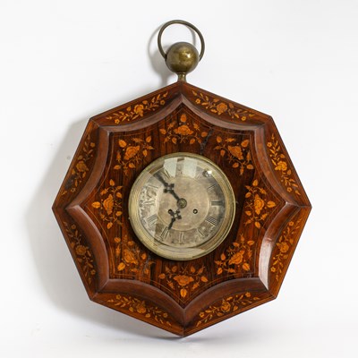 Lot 247 - Marquetry Inlaid Wall Clock