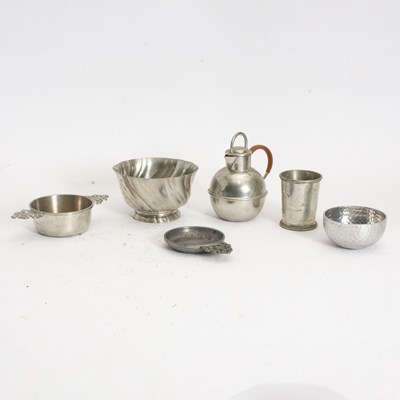 Lot 249 - Group of Six Pewter Table Articles