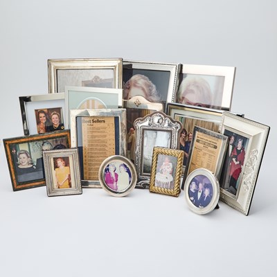 Lot 20 - A group of framed photographs depicting Barbara Taylor Bradford OBE