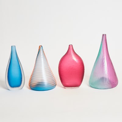 Lot 57 - Group of Four Studio Glass Vases