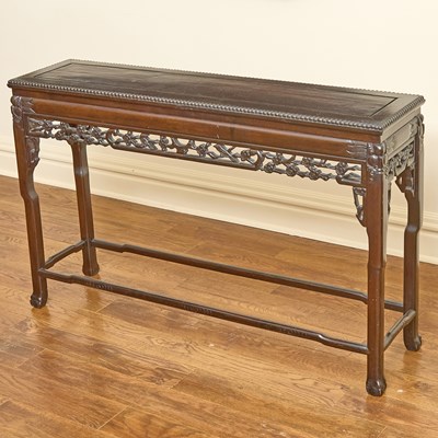 Lot 87 - Chinese Carved and Stained Hardwood Table