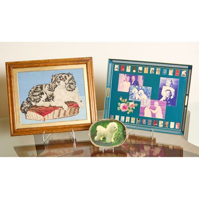Lot 63 - Framed Needlepoint Picture of Queen Victoria's Spaniel "Dash"