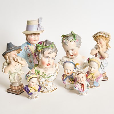 Lot 67 - Group of Nine Porcelain Children